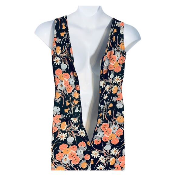 Vintage Fritzi Sleeveless Maxi Dress w/ Jacket Blouse Large 13/14 Jersey Print - Picture 10 of 14